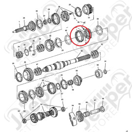 Synchroniseur 1ere et 2eme pour boite à vitesses NV2550 Jeep Wrangler TJ et Cherokee Liberty KJ