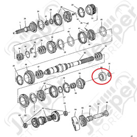 Palier (roulement) pour arbre secondaire pour boite à vitesses NV2550 Jeep Wrangler TJ et Cherokee Liberty KJ