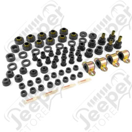 Suspension Bushing Kit, Polyurethane, Black; 80-86 Jeep CJ5/CJ7