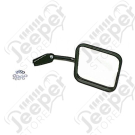 Door Mirror Kit, Right, Arm, Black; 55-86 Jeep CJ