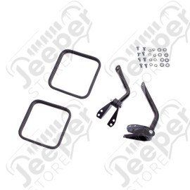 Door Mirror Kit, Black; 55-86 Jeep CJ5/CJ6/CJ7/CJ8 Scrambler