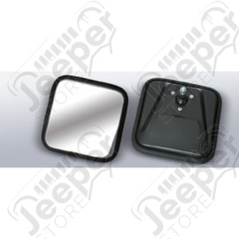 Door Mirror Head, CJ- Style, Convex, Black; 55-86 Jeep CJ5/CJ6/CJ7/CJ8