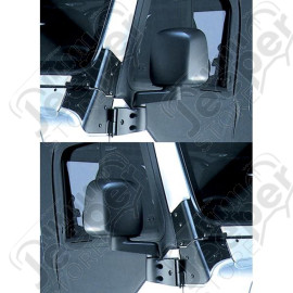 Door Mirror Kit, Black; 87-06 Jeep Wrangler YJ/TJ