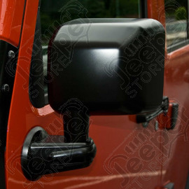 Door Mirror, Left, Black; 07-18 Jeep Wrangler JK