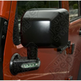 Door Mirror, Left, LED Turn Signal, Black; 07-18 Jeep Wrangler JK