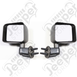 Door Mirror Kit, Black; 07-18 Jeep Wrangler JK