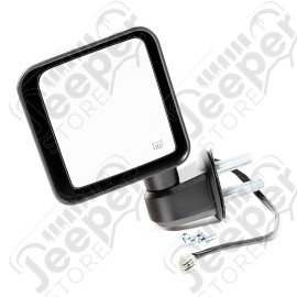 Door Mirror, Left, , Power, Heated, Black; 2014 Jeep Wrangler JK