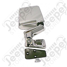 Door Mirror, Right, Chrome; 87-02 Jeep Wrangler YJ/TJ
