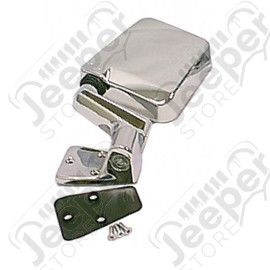 Door Mirror, Left, Chrome; 87-02 Jeep Wrangler YJ/TJ