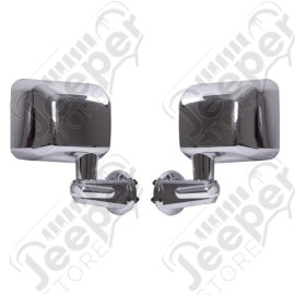Door Mirror Kit, Chrome; 07-18 Jeep Wrangler JK