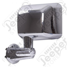 Door Mirror, Left, Chrome; 07-18 Jeep Wrangler JK