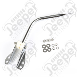 Door Mirror Arm, Right, Chrome; 55-86 Jeep CJ