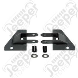 Mirror Relocation Bracket Kit, Black; 87-95 Jeep Wrangler YJ