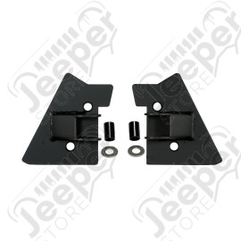 Mirror Relocation Bracket Kit, Black; 97-02 Jeep Wrangler TJ