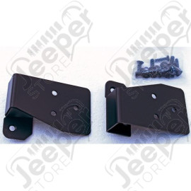 Mirror Relocation Bracket Kit, Black; 03-06 Jeep Wrangler TJ