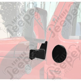 Mirror Relocation Bracket Kit, Black; 07-18 Jeep Wrangler JK