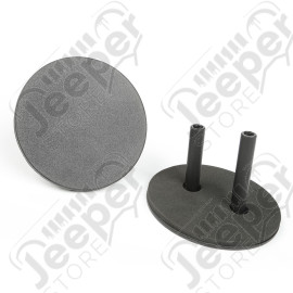 Door Mirror Filler Plate Kit, Textured Black; 07-18 Jeep Wrangler JK