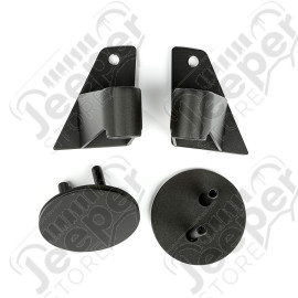 Mirror Relocation Bracket Kit, Textured Black; 07-18 Jeep Wrangler JK