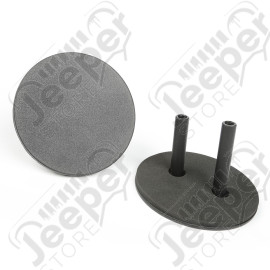 Mirror Relocation Bracket Kit, Textured Black; 07-18 Jeep Wrangler JK
