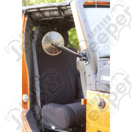 Quick Release Mirror Relocation Kit, Black; 97-18 Jeep Wrangler