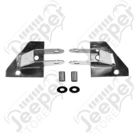 Mirror Relocation Bracket Kit, Stainless Steel; 87-95 Jeep Wrangler YJ