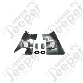 Mirror Relocation Bracket Kit, Stainless Steel; 97-02 Jeep Wrangler TJ