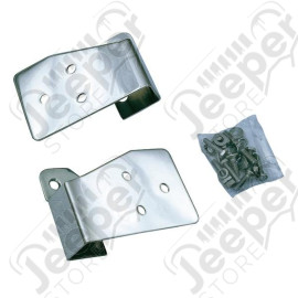 Mirror Relocation Bracket Kit, Stainless Steel; 03-06 Wrangler TJ/LJ