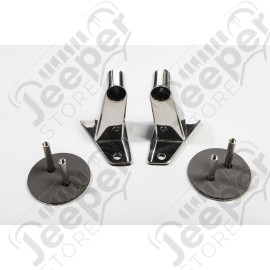 Mirror Relocation Bracket Kit, Stainless Steel; 07-18 Jeep Wrangler JK