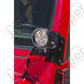 Light Mount Bracket Kit, Windshield; 97-06 Jeep Wrangler TJ