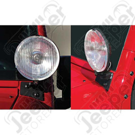 Light Mount Bracket Kit, Windshield; 07-18 Jeep Wrangler JK