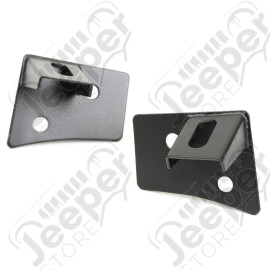 Light Mount Bracket Kit, Windshield, Textured Black; 07-18 Wrangler JK