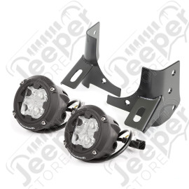 Light Kit, Windshield Mounted, Dual Beam, Round; 97-06 Wrangler TJ