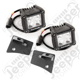 Light Kit, Windshield Mounted, Dual Beam, Square; 07-18 Wrangler JK