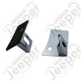 Light Mounting Brackets, Windshield, Stainless Steel; 07-18 Wrangler