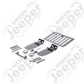 Hood Kit, Complete, Stainless Steel; 98-06 Jeep Wrangler TJ