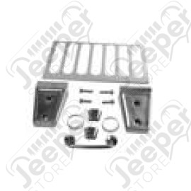 Hood Dress Up Kit, Stainless Steel; 13-18 Jeep Wrangler JK