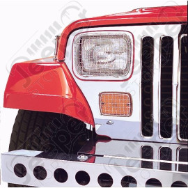 Stone Guard Kit, Stainless Steel; 87-95 Jeep Wrangler YJ