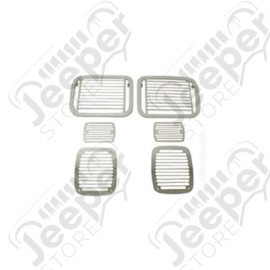 Stone Guard Kit, Billet-Style; 87-95 Jeep Wrangler YJ