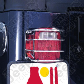Euro Guard Kit, Tail Light, Stainless Steel; 76-06 Jeep CJ/Wrangler