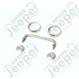 Windshield Tie Down Kit, Stainless Steel; 97-06 Jeep Wrangler TJ