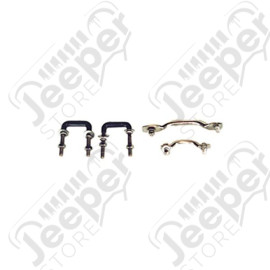 Windshield Tie Down Kit, Stainless Steel; 55-95 Jeep CJ/Wrangler
