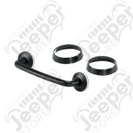 Windshield Tie Down Kit, Black; 97-06 Jeep Wrangler TJ