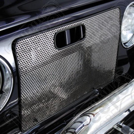 Grille Screen, Stainless Steel; 97-06 Jeep Wrangler TJ