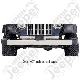 Bumper, Front, Without Holes, Stainless Steel; 97-06 Jeep Wrangler TJ