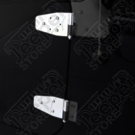 Door Hinge Kit, Stainless Steel; 87-06 Jeep Wrangler YJ/TJ