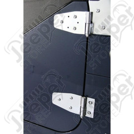 Door Hinge Kit, Stainless Steel; 94-95 Jeep Wrangler YJ