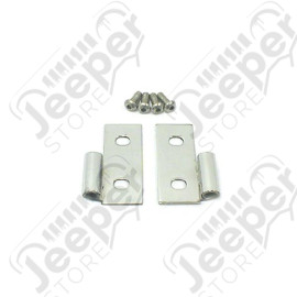 Door Hinge Kit, Lower, Stainless Steel; 76-06 Jeep CJ/Wrangler YJ/TJ