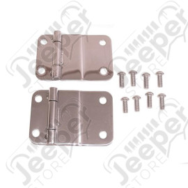 Tailgate Hinge Kit, Stainless Steel; 76-86 Jeep CJ5/CJ7/CJ8 Scrambler