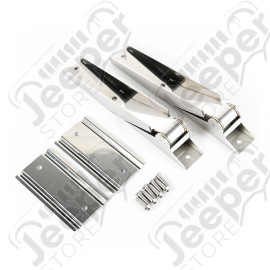 Tailgate Hinge Kit, Stainless Steel; 97-06 Jeep Wrangler TJ