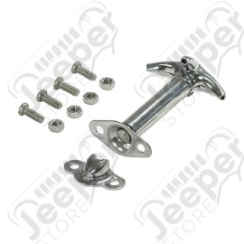 Hood Catch, Stainless Steel; 41-95 Willys/Jeep CJ/Wrangler YJ